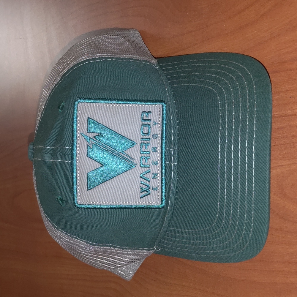 Warrior Energy Stitched Patch Trucker Mesh Strapback Cap Hat NWT